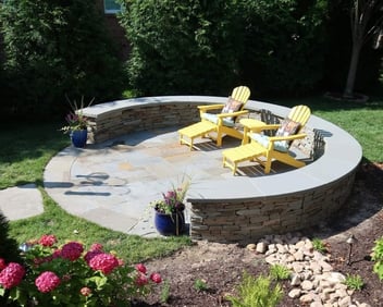 Outdoor living rooms created by The King's Garden, Williamsburg VA