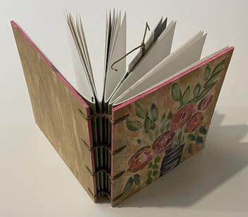 Coptic binding botanical theme - Bound Impressions