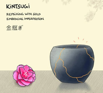 image description of Japanese concept of Kintsugi