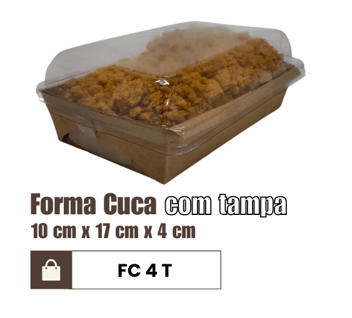 Forma de papel para cuca com tampa