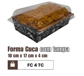Forma de papel para cuca com tampa
