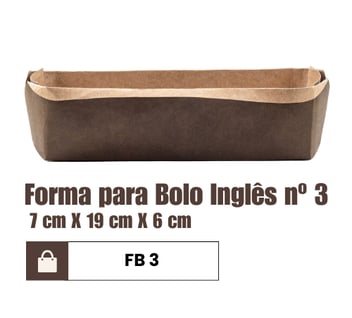 Forma para bolo inglês descartável