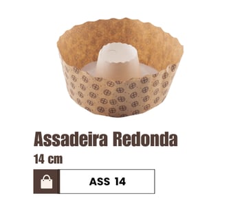 Assadeira de papel redonda