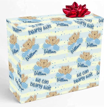 personalized baby wrapping paper