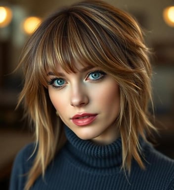 woman with a shullet haircut