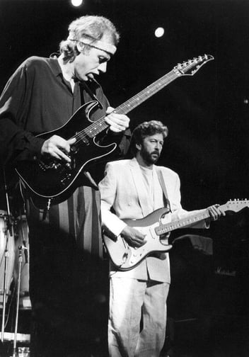 Mark Knopfler e Eric Clapton 1988