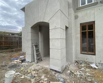 house under construction renovation and exterior finshing