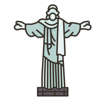 a statue of jesus christ graphic
