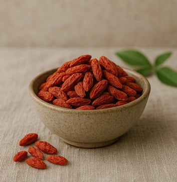 a bowl of goji berries