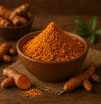 a bowl of turmeric