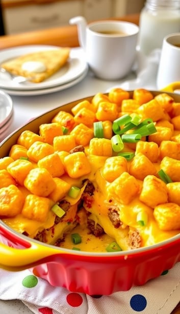 a casserole dish with cheeseburger cheeseburger