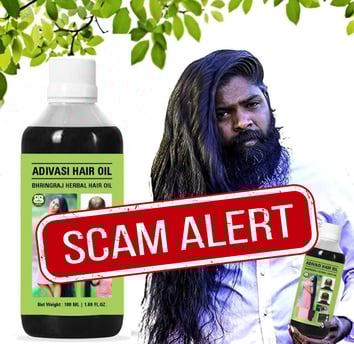 a man with a beard and long hair with adivasi hair oil