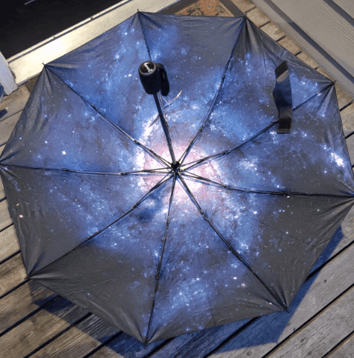 milky way design of Tumella Flip-proof Travel Umbrella