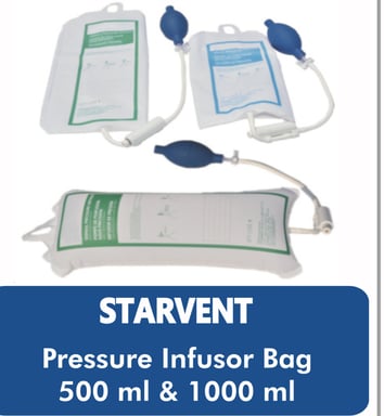 Starvent Health Care pressure infuser bg 500ml & 1000ml