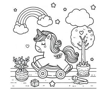 unicorn toy coloring sheet