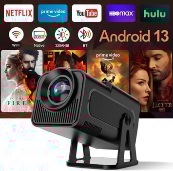Alwtniet Mini Proyector Portátil 4K Proyector Netflix Licencia Oficial, Mini Proyector Portatil 