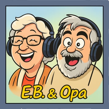 Funny old couple (E.B. And Opa) having a good time sharing the Gospel.