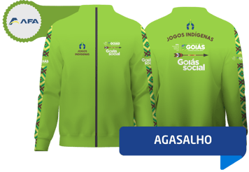 agasalho esportivo dos jogos indígenas promovido pelo programa goiás social