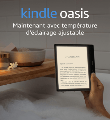 Kindle Oasis, Maintenant avec température d'éclairage ajustable, Résistant à l'eau, 32 Go, connectiv