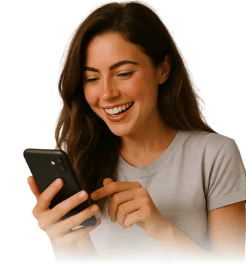 Mujer contactando a Celebraclick