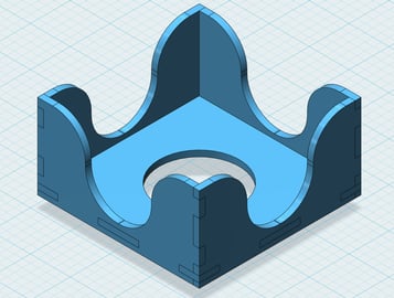 Halterung für Untersetzer oder ähnliches, 3D Model in einem Computerprogram