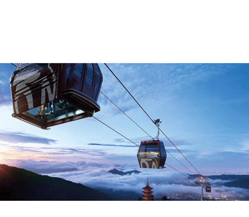Visit the Temple in the Sky and reach there by a cable car