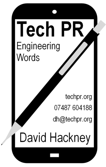 Tech PR Logo with contact details