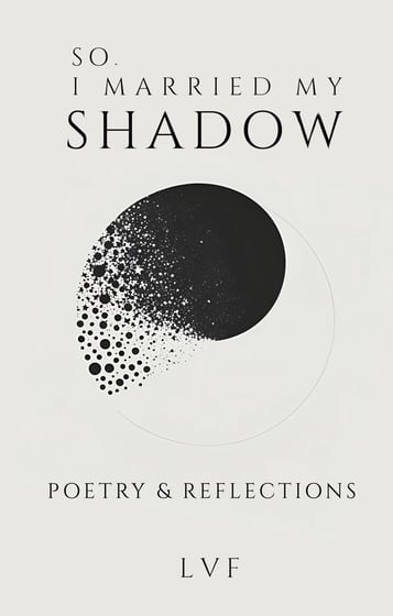 The cover for the book So, I Married My Shadow: Poetry & Reflections by LVF, showing a golden ratio.
