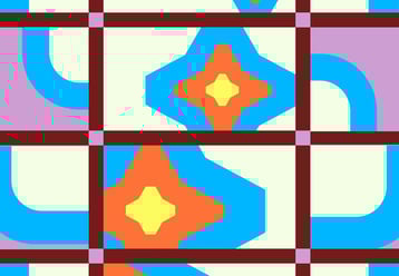 a colorful, abstract pattern of squares of squares of squares of different colors