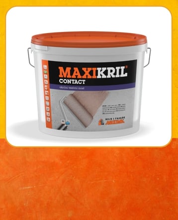 MAXIKRIL® Contact Груб акрилен основен премаз микроармиран со синтетички влакна и исполнет со кварц