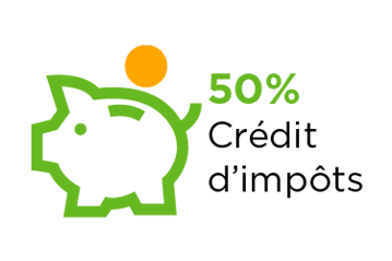 50% crédit d'impôt