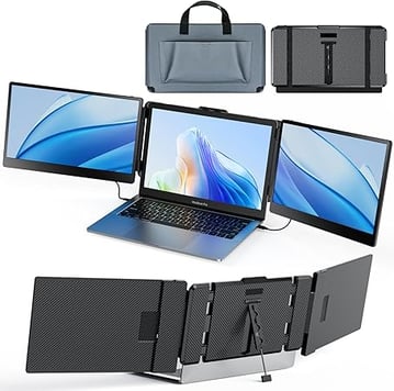 Monitor 3 pantallas pegables para laptop