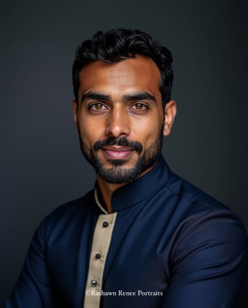 business man with a blue dress shirt on business headshots