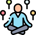 Personne en méditation avec plein d'idées