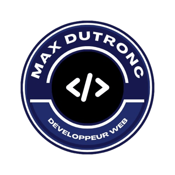 Max Dutronc - Développeur Web et Webmaster logo