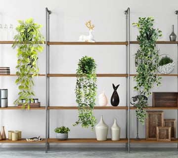 Plantas Artificiales Colgantes 3 Piezas, Plantas Colgantes Hiedra Verde Artificial con Macetas Inter