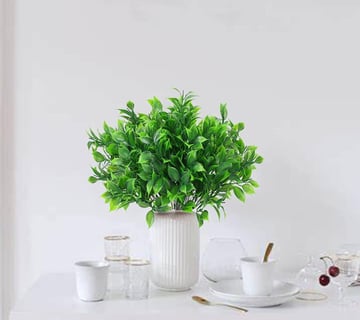 10pcs Plantas Artificiales Resistentes a la Intemperie, Resistentes a los Rayos UV Plantas Verdes Ar