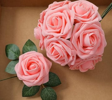 Flores Rosas Artificiales Espuma Rosa Falsa para Manualidades, Ramos de Novia, centros de Mesa, Desp