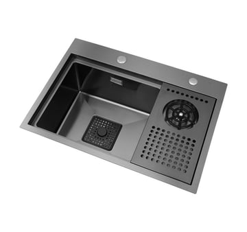 Kitchen sink with cupwasher