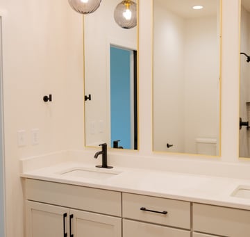 white bathroom cabinets
