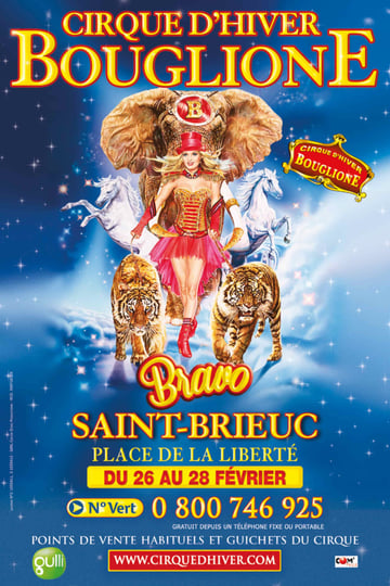 affiche Cirque d'Hiver Bouglione On Tour, spectacle Bravo