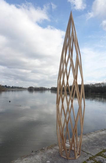 Le zome 6 cathédrale en bois de cèdre 