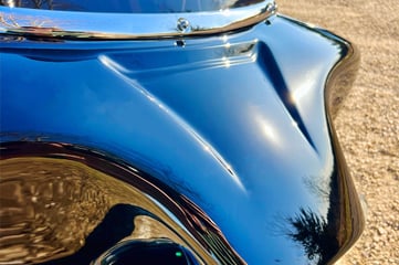 Black Fairing with perfect gloss at ProPolish Motorcycle Detailing Port Rowan Ontario Norfolk County