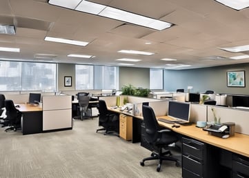 Daily office cleaning using high-quality disinfectants for a healthier workplace