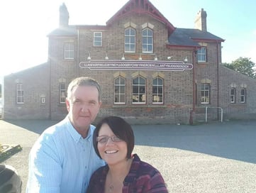 Bruce Clifton & Sonia Parker visiting a pub in North Wales