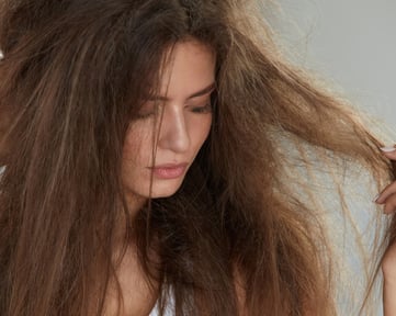 dry damaged hair due to  harsh chemical 