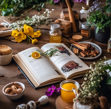 a book opened to show a book with a book open to show a recipe