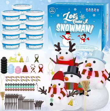 snowman kit at home, winter activity