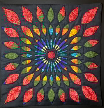 Reverse applique starburst
