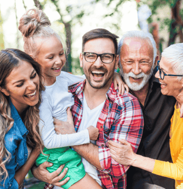 grande famille en sécurité